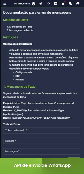 Aplicativo de ChatBot de WhatsApp - API Grátis
