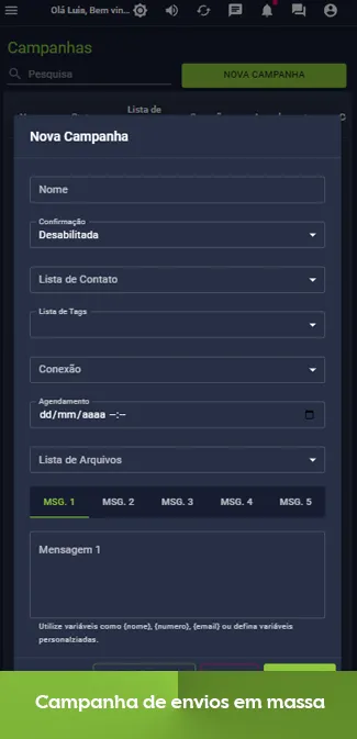 Aplicativo de ChatBot de WhatsApp - Campanhas de Marketing por Whatsapp