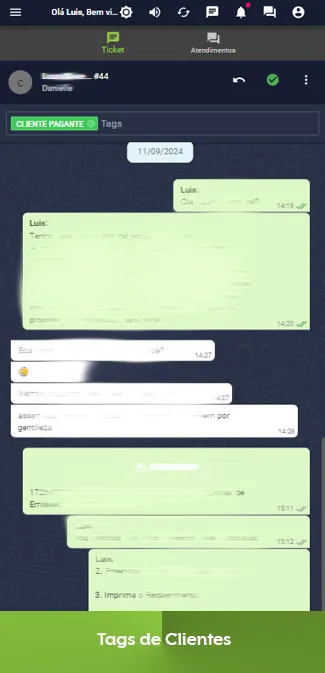 Aplicativo de ChatBot de WhatsApp - Tags